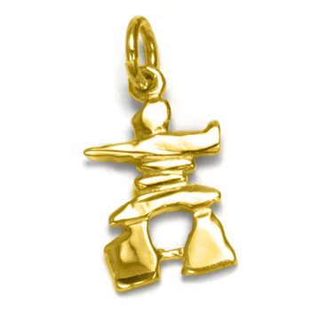 Inukshuk Charm in 14K Gold